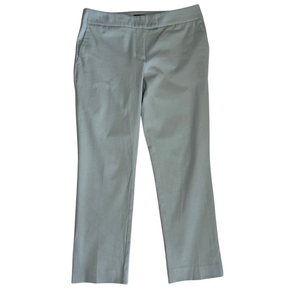 Ann Taylor Factory Light Blue/Green Chatham Chino‎ Cropped Dress Pants Signature